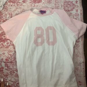 Pink and White womens edikted top